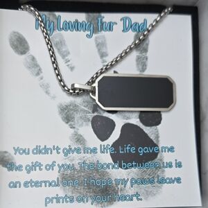 Black Dog Tag Necklace